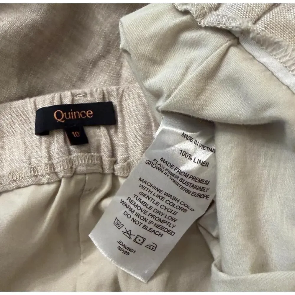 Quince 100% European Linen Pleated Trouser Flax 10 Classic Minimalist Hamptons